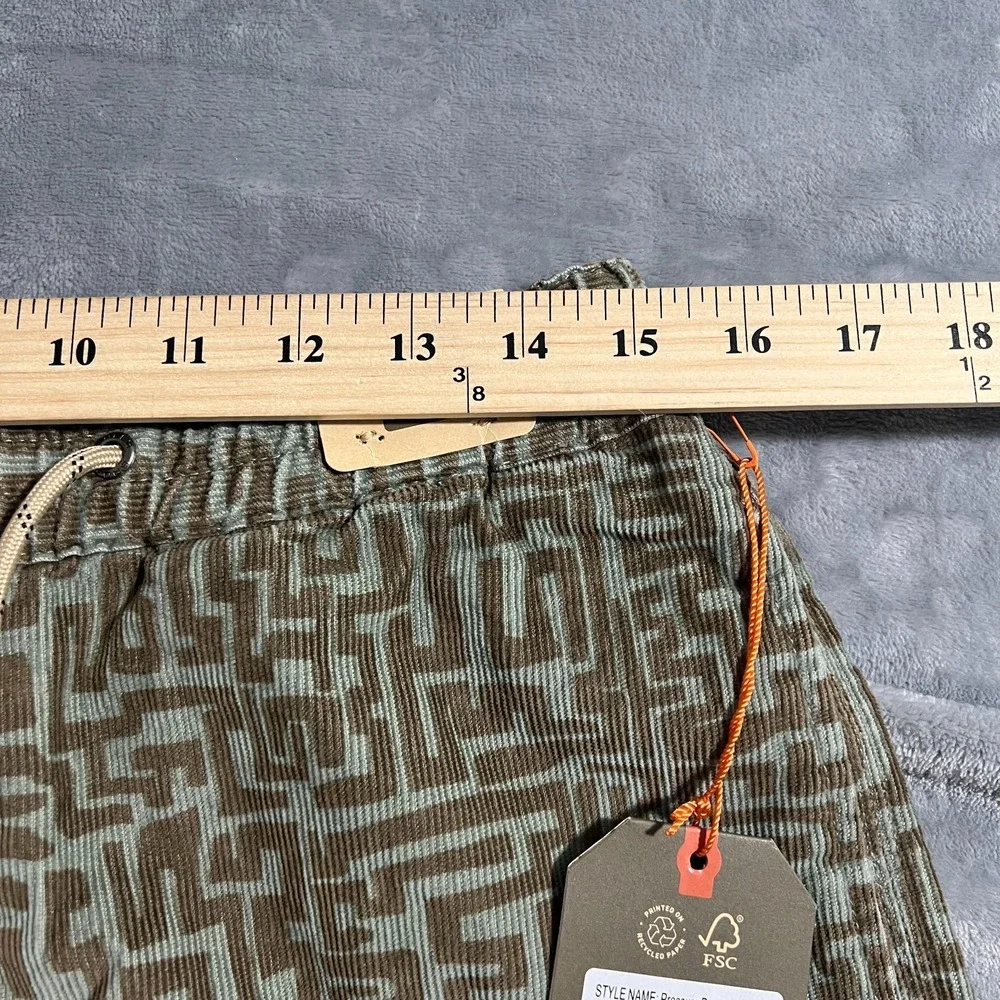 Howler Brothers Bros Pressure Drop Corduroy Shorts Mens 32 New Green Snake Maze